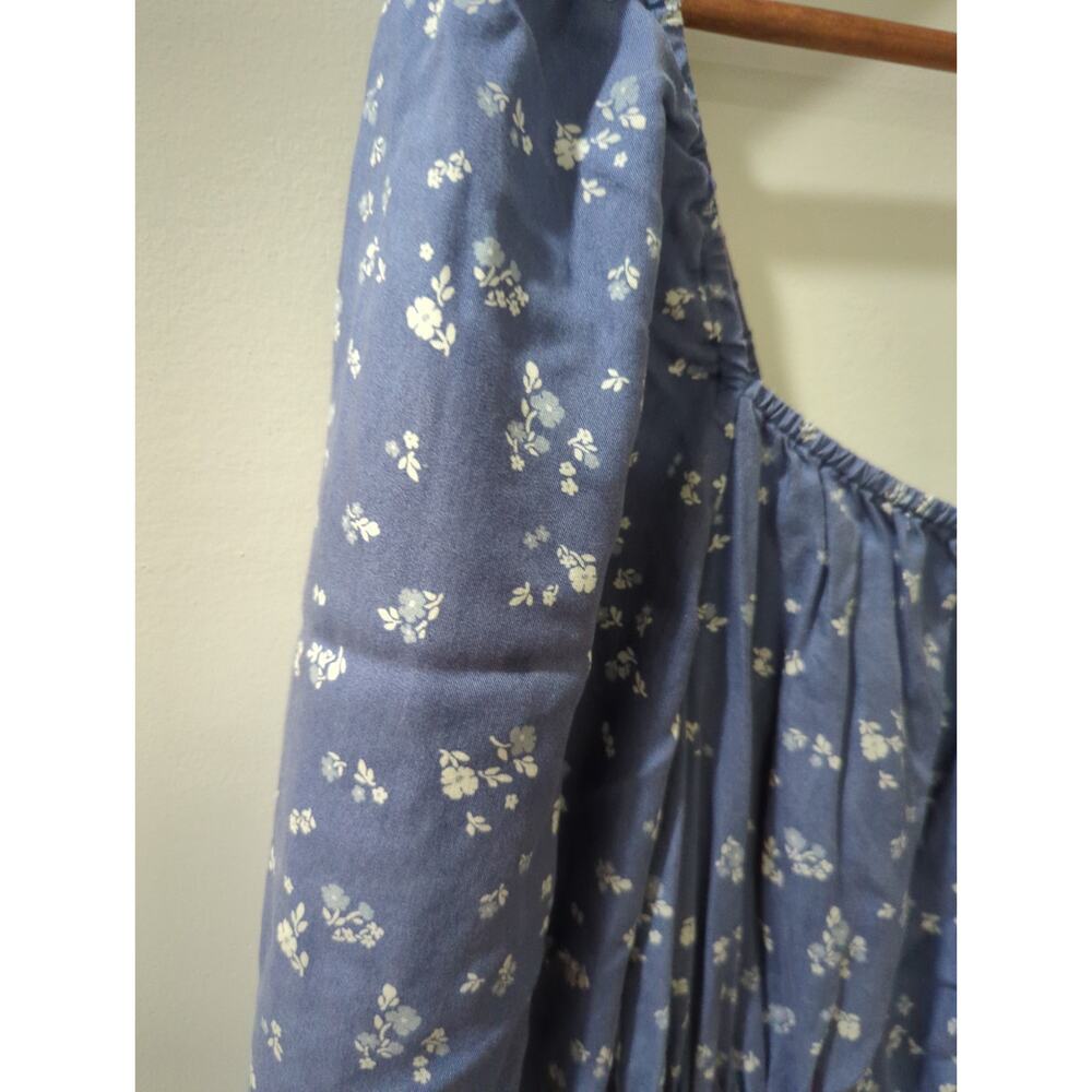 Reformation Blue Floral Karly Midi Dress - Picture 3 of 5